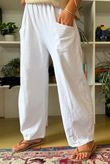 Lagen Relaxed Barrel Pant White